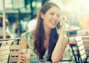 woman on phone