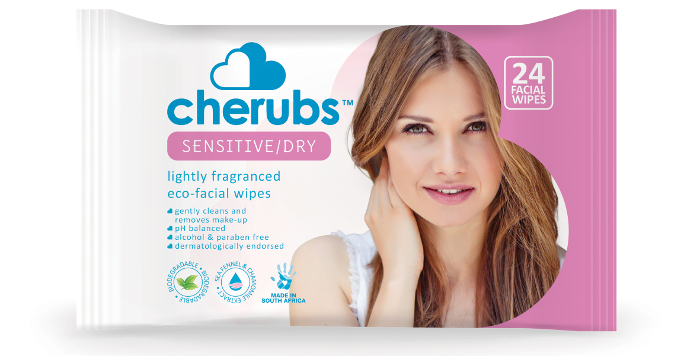 Cherubs Lightly Fragranced Eco-friendly Facial Wipes