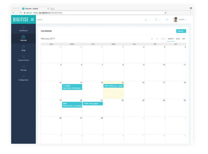 CAN IT HELP ME CREATE A WEBSITE? Digitise offers a full name and domain registration process, and after that, a slick drag-and-drop website builder is at your finger-tips. And if you want to get going quicker, there are even SEO-optimised website templates to choose from – whether you’re looking to make a simple business website or online store. If you’re not the hands-on type, the website can be designed for you while still giving you full control to edit and maintain your website after it goes live!