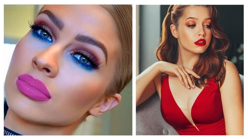 contrasting makeup