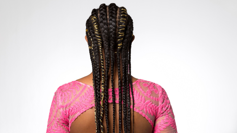 Long braids or twists