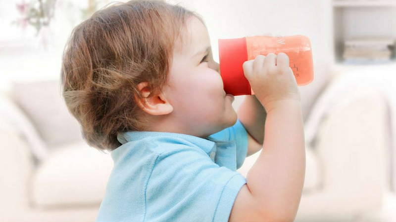 baby drinking