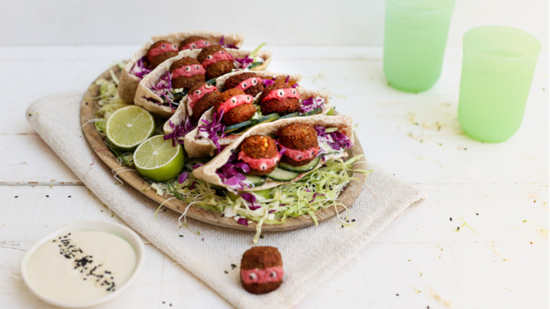 VEGAN PEEPING FACE NO-MEAT BALLS