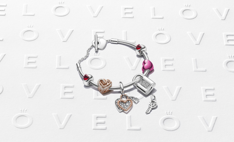 Pandora Padlock & Key Dangle Charm