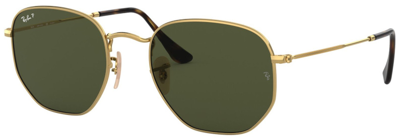 Ray-Ban Hexagonal Green Polarized Sunglasses