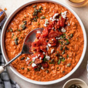 Tomato & Chorizo Risotto with Paprika butter