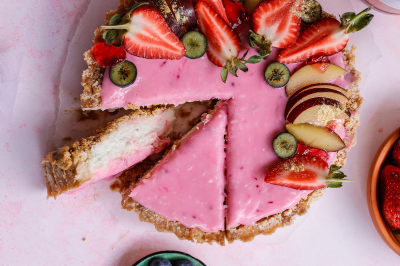 Vegan Rose Jelly Tart