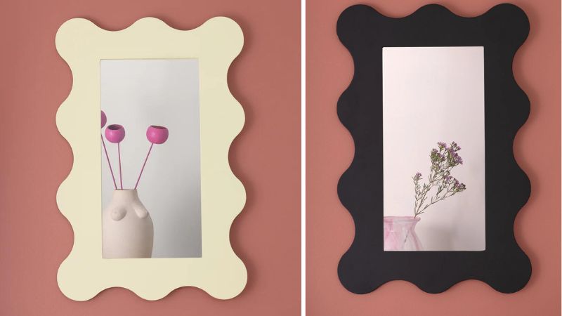Mini Wave Mirror from Mooi Mirrors
