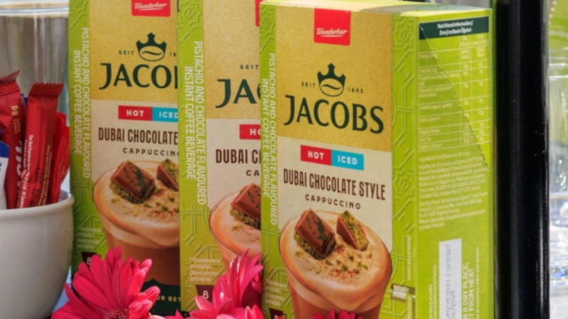 Jacobs Introduces Dubai Chocolate Cappuccino Sachets