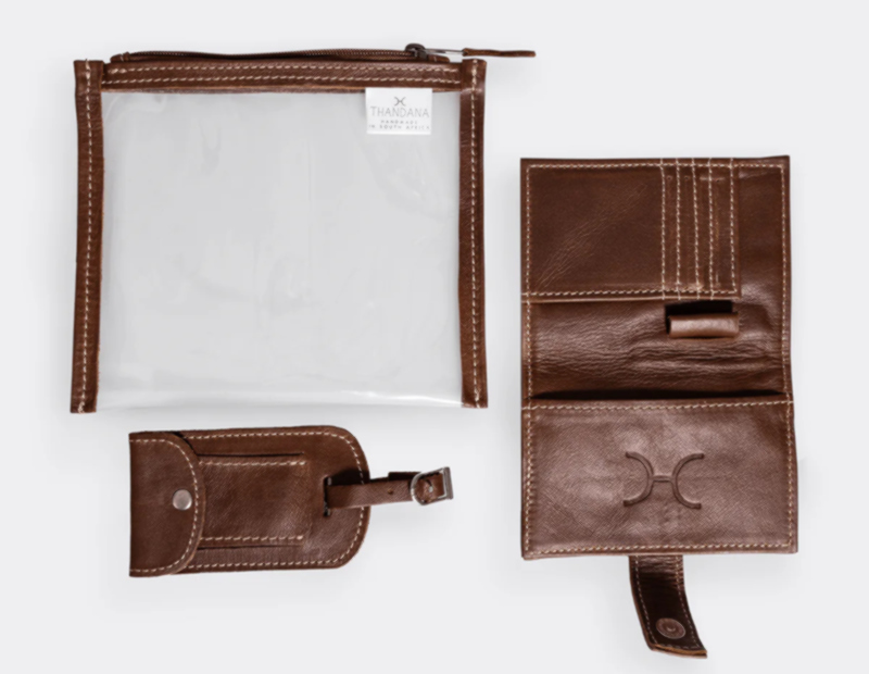 Thandana Travel Set in Leather