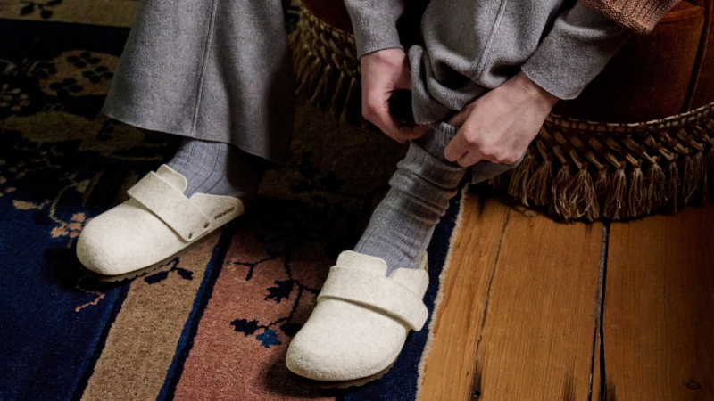 Birkenstock winter Loma Felt Shearling Oyster