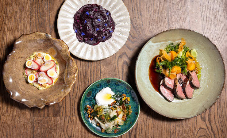 Upper Union - Summer Pasture Menu - Lamb, Grape & Apple Salad, Potato Salad and Beetroot